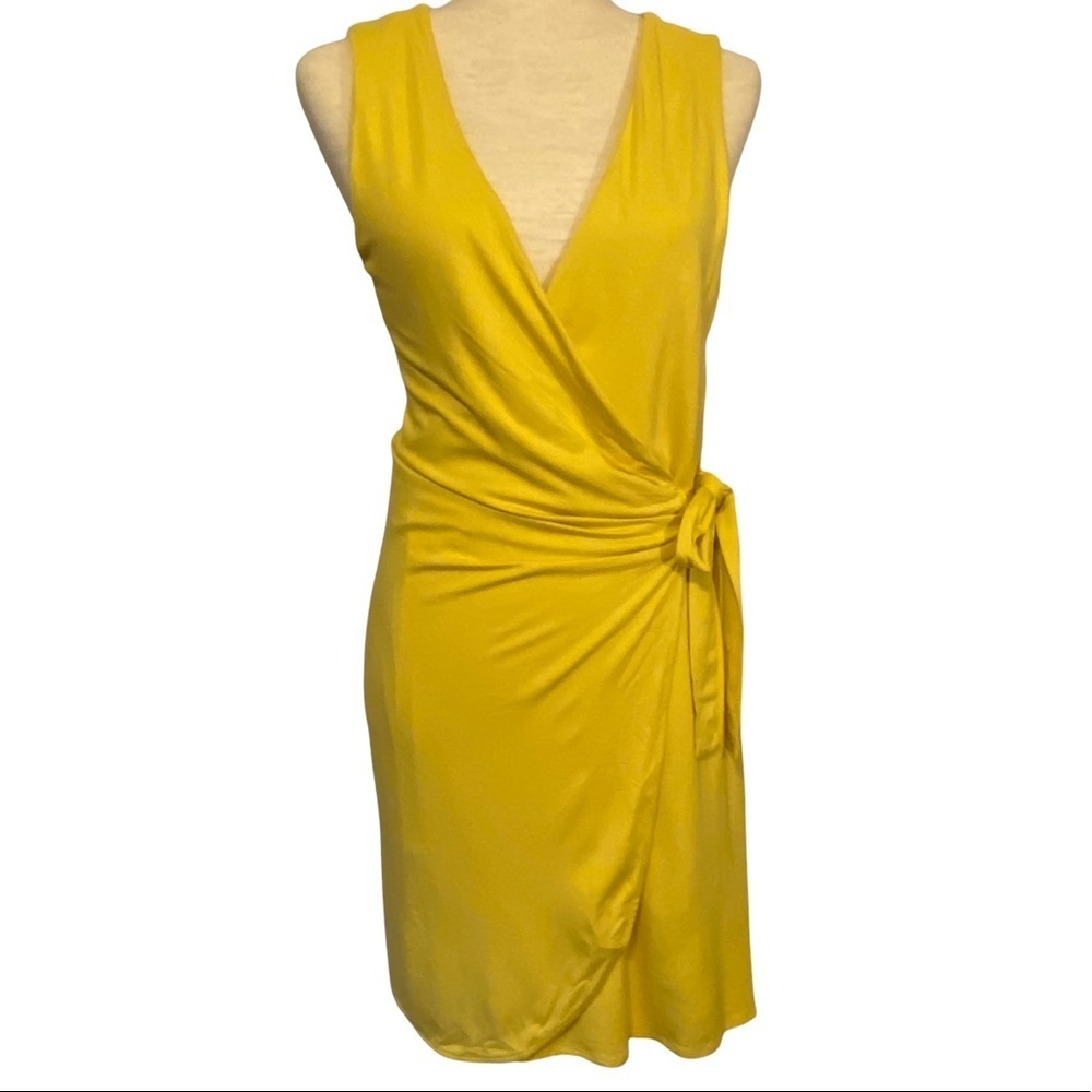 A New Day yellow sleeveless wrap dress size medium NWT‎ #552732